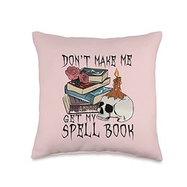 Mystical Witch Don't Make Me Get My Spell Book Throw Pillow