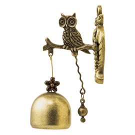 Como Life Antique Owl Doorbell with Magnet, Doorbell, Owl, Antique Style, Door Chime, Entrance Bell, Entrance Bell, Door Bell, For Sliding Doors, Security Measures, Magnets, Easy Sound, Compact,
