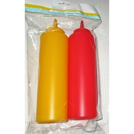 Blake & Croft 2 PIECE CONDIMENT DISPENSERS  Mustard and Ketchup 14 oz.