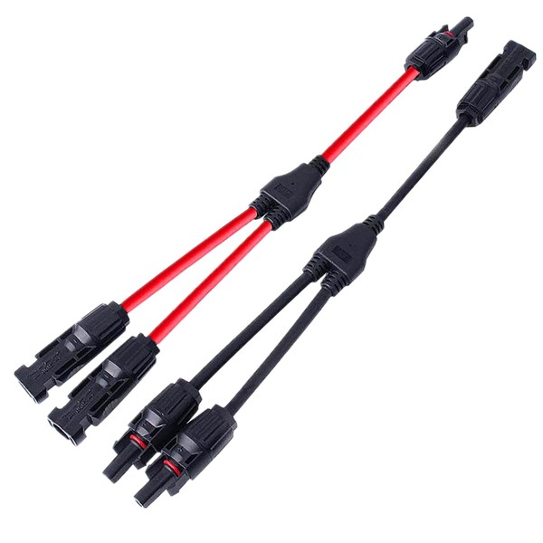 Dawnice Solar Connectors Y Branch Parallel PV Adapter Cable Wire
