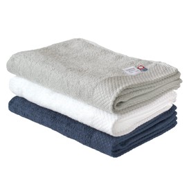 Bloom Imabari Towel, Certified, Long Face Towel, Ciel, Set of 3, Water Absorbent, Quick Drying, Head Wrap, Hair Drying Towel, 34 x 100, Made in Japan (Assorted)