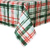 Hapterouse Christmas Table Cloth Plaid Pattern Waterproof Tablecloth for Christmas