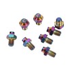 RISK 8Pcs Mountain Bike Pedal Bolts Titanium Alloy Anti Slip