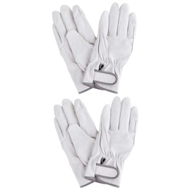 jojofuny 2 Pairs Cotton Gloves for Kitchen Oven Mitt Welding Mitts Leather Fireproof Random Color