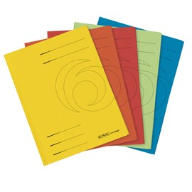 Herlitz 11076452 Einschlagmappe A4 recycling intensiv blau, Manilakarton, 320 g/qm 10er Packung