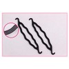 6 Black Plastic Double Hook Hair Clips Curlers Hair Bun