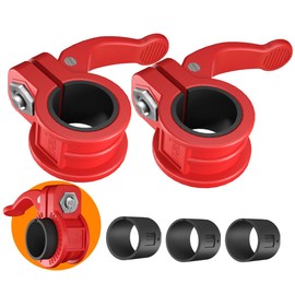 ZY-HUAN Mini Barbell Clips 1 inch I1 inch Barbell Clamps I Multi-Size Adjustable Barbell CollarIQuick Release Weight Clips Pair of Locking for Dumbbell Bar（RED