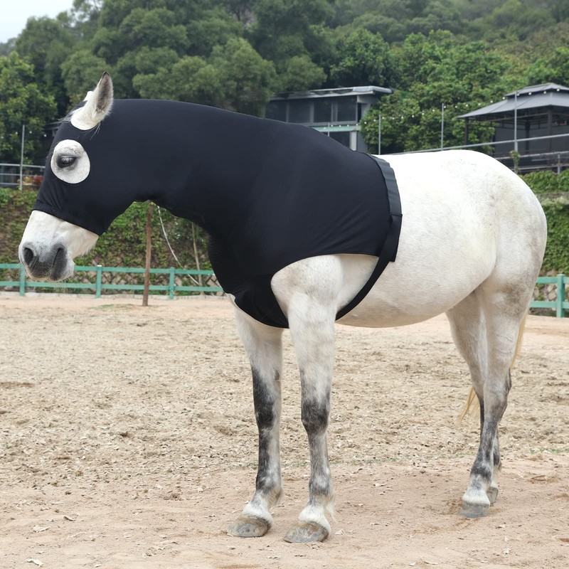 Gallopoff - Capucha elástica de caballo con capucha de licra