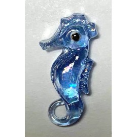 Mega Marbles Mini "Light Blue Seahorse" Glass Figurines Pk 5 Miniature Arts and Crafts, Party