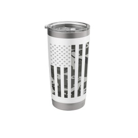 Urban Camo American Flag Military Tactical Camouflage USA Stainless Steel Insulated Tumbler