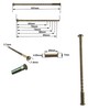 M4 x 90mm Brass Slotted Bolt and Carriage Dead Sleeve
