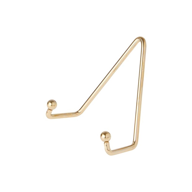 Bard's Shiny Gold-toned Wall Mountable Plate Hanger, 4.25" H x