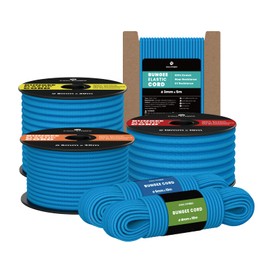 Kamu Synber Rubber Cord, 4 mm x 5 m, Expander Rope, Tension Rope, Rubber Cord for Trailers, Sun Sail, Tarpaulin, UV Resistant, Weatherproof, Blue