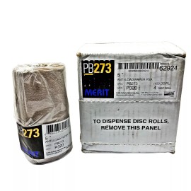 Merit New Single Roll Merit PB273 P320 Grit Anti-Load Paper 5" Discs 62924 100 Discs