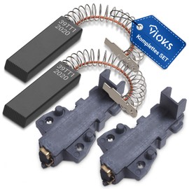 VIOKS Carbon Brushes Replacement for Bosch Siеmens 639025 00639025 Carbon Brushes Washing Machine – 2 x with Holder 6.3 mm AMP + 2 x without Holder 4.8 mm AMP for VarioPerfect Maxx Series 4 iQ100