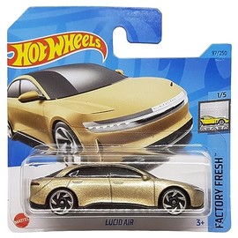 Hot Wheels - Lucid Air - Factory Fresh 1/5 - HKJ29 - Short Card - Gold Metallic - Mattel 2023