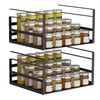 PEKGRIL 2 Pack Under Shelf Basket, Black Undershelf Storage Basket,