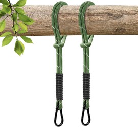Heavy Duty Tree Swing Ropes, Hammock Tree Straps Hanging Kit, for Outdoor Swings Hammock Playground Set Accessories (6.75ft,81",Green,2Pack)