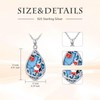 HPQQ Ladybug Necklace for Women 925 Sterling Silver Turquoise Necklaces