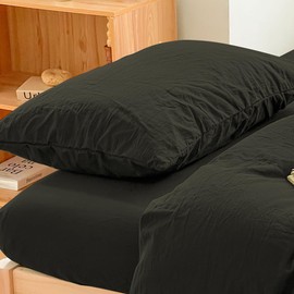 2 Piece Organic Cotton Pillowcase Set of 2 Pillow Cases 100% Cotton Washed Pillow Covers 2 Piece Set 50x70cm Antibacterial Odor Resistant Breathable Quick Dry Envelope Type Solid Scandinavian Olive Green