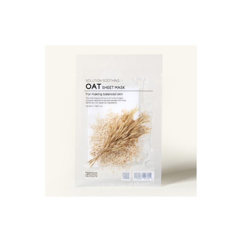 TenZero Solution Soothing Oat Sheet Mask 25ml x 10ea /