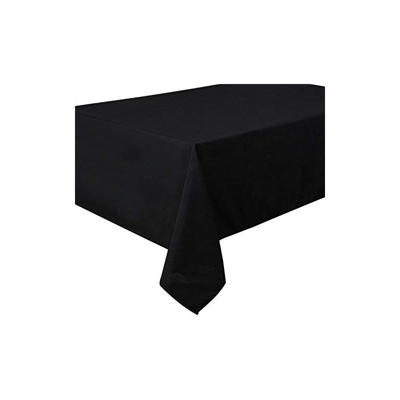 Home Direct Large Rectangular Fabric Tablecloth 140x200cm 55"x78" Black