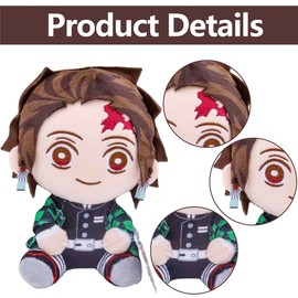 LGQHCE Demonnslayer Plush Toy,Demonnslayer Cartoon Anime Plushie Back Cushion Plush Soft Fluffy Hug Pillow Muppet Cuddly Stuffed Animal Home Car Ornaments Funny Gift for Birthday Christmas Creative