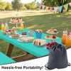 Smiry Picnic Table Cover with Bench Covers, Waterproof Elastic Fitted