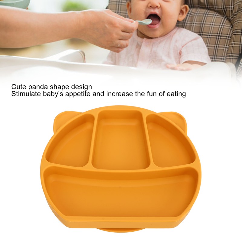 Silicone Suction Plate Safe Food Grade One Piece Cute Panda