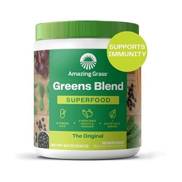 Amazing Grass Greens Blend Superfood The Original 8.5 oz Plant Based 10/23