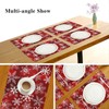 Christmas Placemats Set of 6 Christmas Red Pattern With Snowflakes