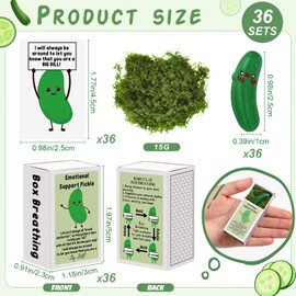 Wonderjune 36 Sets Employee Appreciation Gifts Bulk Emotional Support Positive Affirmation Gifts Thank You Gifts Christmas Appreciation Gifts for Coworkers Staff (Pickle)