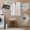 Organizedlife Wall Mounted Ironing Board Cabinet with Iron Storage, Built