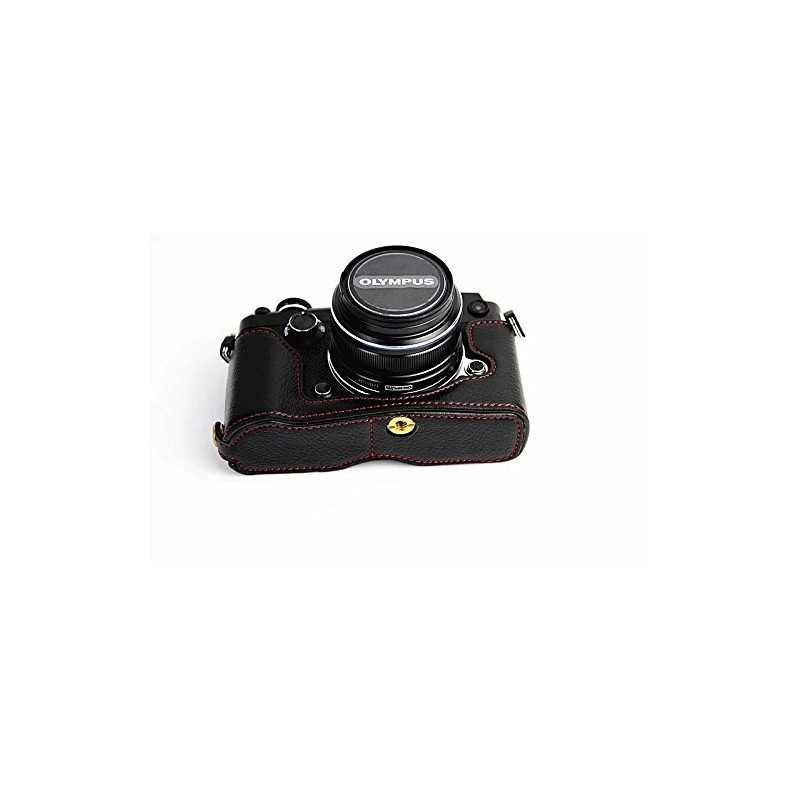 SIUTATDSH Camera Case, Grained Cowhide Leather, Compatible with Olympus Olympus