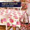 Ragged Rose Cotton Tablecloth for a 6-7 Ft Table -