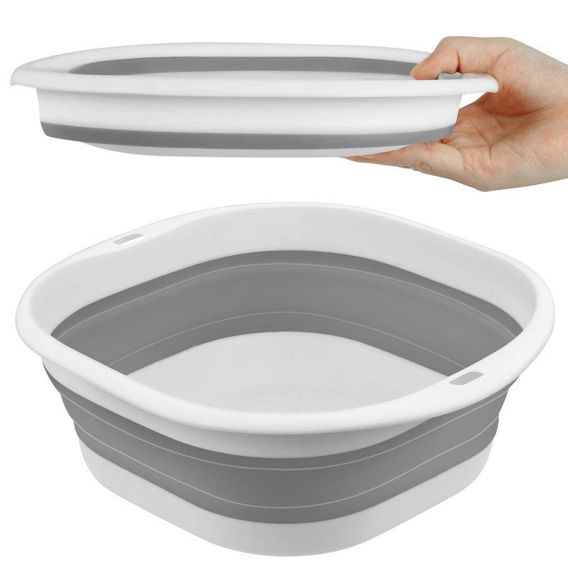 flintronic Foldable Sink, 5L Multi-Purpose Portable Washing Bowl, Space-saving Plastic