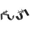 Easy No Drill Curtain Rod Holder, Curtain Rod Holders Single