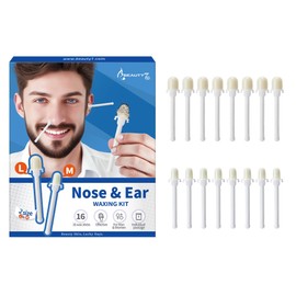 Nose Waxing Kit, 16 Wax Sticks Nose & Ear Hair Removal Sticks, Noses and Ear Wax Epilation, Easy to Use, Safe and Natural Hair Removal Kit