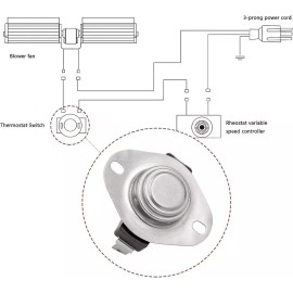 Fireplace Wood Stove Thermostat Switch, Fireplace Blower Fan Thermal Switch, Snap Disc ...