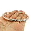 Solid Hammered Copper and 925 Silver Bracelet Cuff in a
