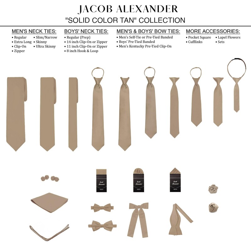 Jacob Alexander Solid Color Men's Bowtie and Hanky Set -