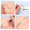 Healeved 10pcs Yellow PVC Eyebrow Ruler Set Measurement Tool for