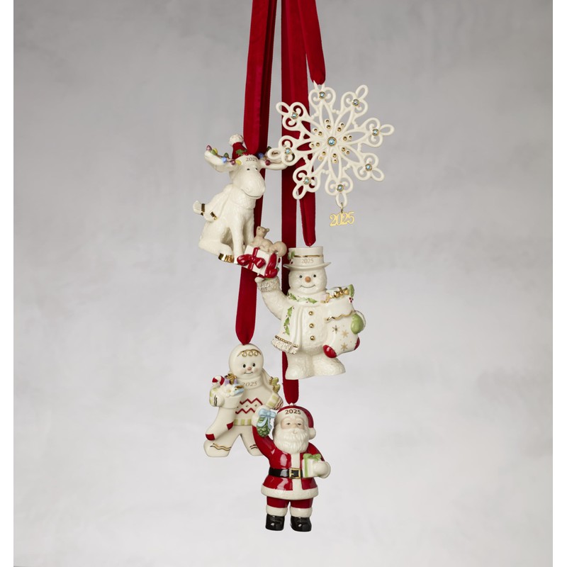 Lenox Ornament, 2025 Snowman with Stocking Christmas Ornament, Made from