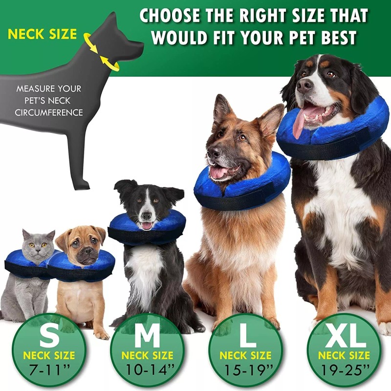 Primens Inflatable Dog / Cat Donut Cone Collar - Adjustable