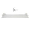 Shower Caddy Wall Mount Organizer Shelves Aluminium Cream Style Large