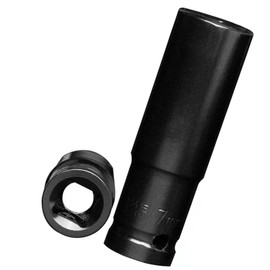 17MM Impact Socket 1/2 Inch Drive, Deep 6-Point Wheel Nut Socket Set, CR-MO for Easy Car Repair, Mechanical Maintenance, and Home Use (17MM)