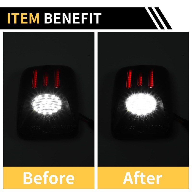 X AUTOHAUX 2 Pcs LED License Plate Light Tag Lamp
