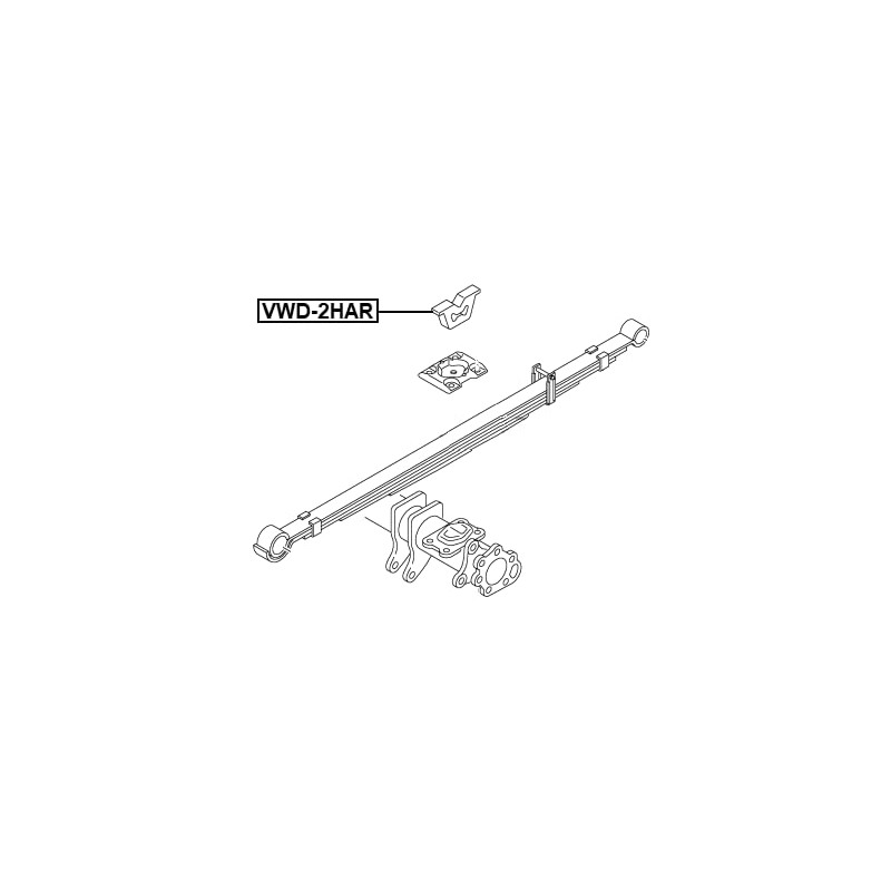 FEBEST VWD-2HAR Leaf Spring Stop Additional Spring 0.462 kg