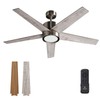 VAGIZM Ceiling Fan Downrod (Brushed Nickel, 6 Inch) - 3/4