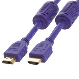 Cmple - High Speed HDMI Cable with Ferrite Cores 28AWG, Purple (10 Feet)